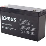 AKÜ 6 VOLT 12 AMPER ORBUS ORB6-12 ( 150 X 50 X 94 MM )