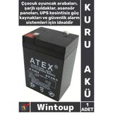 #Akü Sağlam Kuru Bakımsız Şarj Edilebilir Işıldak Oyuncak Araba Güç Kaynağı Akü 6V 4A 10.5X7x4.5 Cm