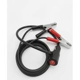 Aküden Bağlantılı Çift Yönlü Araç Çakmaklık Uzatma Kablosu Düğmeli Erkek Çakma Soketli 12-24 V/16A 2 X1,5mm TTR Bakır 2Mt-Siyah