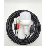 Aküden Bağlantılı Maşalı 30W 12V Led Ampul,lü E27 Duylu Anahtarlı Araç,Karavan,Kamp Seyyar Lamba 12/16A 2 X1,5mm TTR Bak