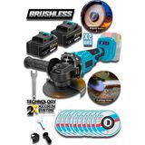 Akülü 115MM El Taşlama Makinesi 21V 3AH Kömürsüz Motor, Hafif ve Güçlü - Seçenek 1