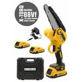 Akülü 88VF Kömürsüz Motor 8'' Kama 25 cm Zincir Odun Kesme-Dal Budama Testere Makinesi