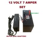 Akülü Araba Uyumlu 12 Volt 7 Amper Akü Ve Şarj Kiti Adaptörlü
