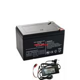 Akülü Araç Araba Için 12V 12Ah Akü 3.5 Amper Adaptörü Şarj Cihazı Aleti Birlikte