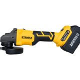 Akülü Avuç Taşlama Kömürsüz 115Mm 8.500Rpm 2X4 Ah Akü Rtrmax S-Lıon Rts5050
