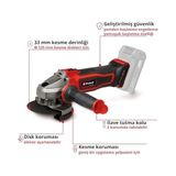 Akülü Avuç Taşlama Te-Ag 18/125-2 Li - Solo Power X- (18 V, 125 mm Ø Disk, 33 mm Kesme Derinliği, Yumuşak Başlatma Özelliği, Kesme Koruması)