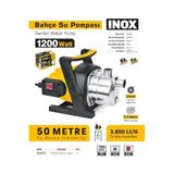 Akülü BAHÇE POMPASI 1200 WATT(INOX) Kablolu 0-250 Watt 2 Yıl