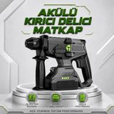Akülü Kırıcı Delici Matkap 20V 5Ah Çift Bataryalı Kömürsüz Motor Sds Plus Şarjlı Matkap Hilti Seti
