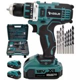 Akülü Matkap 12V, 2 Vitesli Şarjlı Vidalama Seti, 84 Parça Uç Seti İle, Led Aydınlatmalı, Çift 1500Mah Lityum İyon Batarya, 10Mm Mandren, 2
