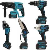 Akülü Süper 5Li Set Makina 88Vf 5Ah 125Mm Avuç Taşlama + Sds Plus Kırıcı Delici Hilti + Somun Sıkma Sökme + Vidalama Matkap + Budama Testere