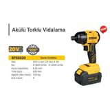 Akülü Torklu Vidalama Kömürsüz 200Nm 2X4 Ah Akü Rtrmax S-Lıon