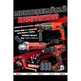 Akülü Vidalama-Pnömatik Matkap-Avuç Taşlama Profesyonel Özel Set 3 Lü Set Hediyeli