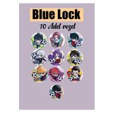 Akumastik Blue Lock 10 Adet 44mm İğneli Buton Rozet Set