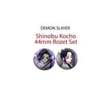 Akumastik Demon Slayer Shinobu Kocho 44mm 2 ADET ROZET SET - Kimetsu No Yaiba