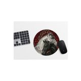 Akumastik Etnik Desenli Atlar Mousepad 20 cm - Nostaljik - Halı desenli mousepad