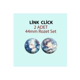 Akumastik Link Click Cheng Xiaoshi ve Lu Guang 2 adet 44mm İğneli Buton rozet