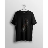 Akustik Gitar Telleri T-Shirt - Siyah - M