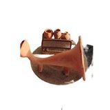 Akustik Telefon Standı - Ses Yükseltici Doğal Toprak