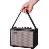 Akustik/Elektro Gitar Amplifikatörü, Gitar Akustik/Elektrik için 15 Watt Taşınabilir Bluetooth Amplifikatör, Reverb Efektli, 2 Bant EQ, Siyah