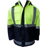 AKV İş Güvenliği Oxford Kumaş Kışlık Sarı-Lacivert Mont - Sarı - Lacivert - 2XL