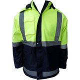 AKV İş Güvenliği Oxford Kumaş Kışlık Sarı Mont - Sarı-Lacivert - XL