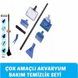 Akvaryum Cam Temizleyici Bakım Seti- Akvaryum Cam Sileceği Kepçe