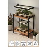 Akvaryum Sehpası Yan Sehpa Metal Ayaklı Sehpa 80 X 40 Cm Çam
