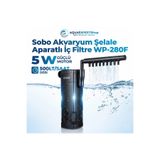 Akvaryum Şelale Aparatlı İç Filtre - 5W - 500 LT/Saat WP-280F
