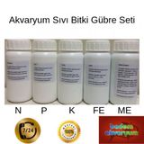 Akvaryum Sıvı Bitki Gübresi Seti 5'li N-P-K-ME-Fe