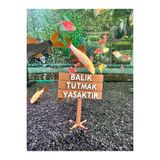 Akvaryum Tabela Dekoru Balık Tutmak Yasaktır 6x5 Cm Suya Batan Model Tbl-65-yasak, One Size