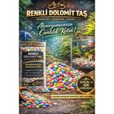 Akvaryum Teraryum Fanus Süsleme Bahçe Süs Dekor Renkli Çakıl Taşı 2 Kg ES-7