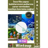 #Akvaryumkepçesi Profesyonel Kaliteli Dayanıklı İnce Fileli Akvarist Akvaryum Balık Kepçesi 15 Cm