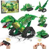 AKWME 5'i 1 Arada STEM Robot Yapı Kiti, +6 Yaş İçin Dinozor Modeli, Uzaktan Kumanda ve Uygulama Kontrollü