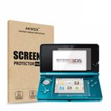AKWOX (4'lü paket) HD Şeffaf Kristal Üst LCD Ekran Koruyucu + Nintendo 3DS için Düğmeli LCD Ekran Koruyucu Filtre