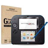 AKWOX Nintendo 2DS 9H için koruyucu folyo, sertlik derecesi, panzer folyo, ekran koruması, cam folyo, darbeye dayanıklı, çizilmeye karşı dayanıklı HD