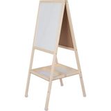 Akyazı Ahşap Çift Taraflı Ayaklı Çocuk Yazı Tahtası 50x110 cm - 1 Adet Tahta Kalemi, Tebeşir ve Yazı Tahtası Silgisi