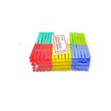 Akyazı Plastik Çamaşır Mandalı Rengarenk 144 Adet Kaliteli Plastik 1 cm x 7,5 cm Boyutlarında