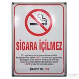 Akyazı Sigara İçilmezsu Aliminyum Çerçeve 35x50 cm Pano