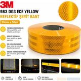Akyelone 3m 983 Sarı Petekli Reflektif Şerit Bant 55 mm x 50 mt - Standart