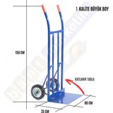 Akyelone Büyük Boy Katlanır Tablalı Yük ve Koli Taşıma El Arabası - Standart