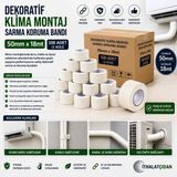 Akyelone Dekoratif Klima Montaj Sarma Koruma Bandı 50MM x 18MT – 100 Adet 1 Koli - Standart