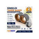 Akyelone Sineklik Tamir Bandı 50mm x 2m Kendinden Yapışkanlı Yama Bandı Delik ve Yırtık Onarım (2 Adet) - BMPBM258475-1