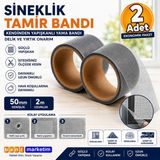 Akyelone Sineklik Tamir Bandı 50MM x 2m Kendinden Yapışkanlı Yama Bandı Delik ve Yırtık Onarım (2 Adet) - Standart