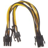 Akyga AK-CA-55 2 x PCI-E 6+2 pin soket adaptör güç kablosu 15 cm