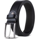 AKYOL %100 Hakiki Deri Erkek Kemer 3.5 cm - 135 cm - Siyah