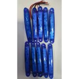 Akyol 9 Led Parmak Led Lamba 12 24 Volt Mavi 10 Adet