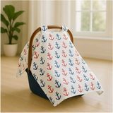 Akyüz Bebe Desenli Puset Örtüsü - Kırmızı - Standart