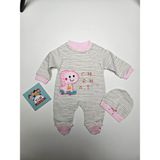 Akyüz Bebe Pembe Dinazorlu Tulum - 0 - 1 Ay - 0- Koyu Mavi