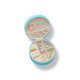 Akyüz Dekor Yuvarlak Seyahat Tipi Takı Organizer Çantası 10X4cm Turkuaz