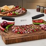 AKYUZ Home Sürmene Kasap Zırh Bıçağı 33 Cm Et Kıyma Ezme Satırı Kurban Ve Pizza Satır Bıçağı Sürbisa 61706